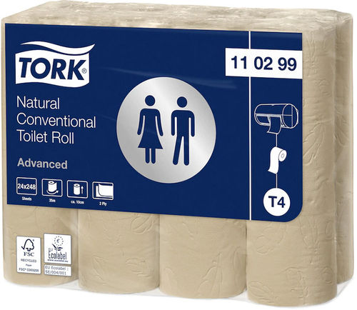 WC-paperi Tork 110299 Natural T4, 24 rullaa